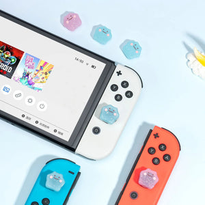 Stars Ghost Glitter Thumb Grip Caps For Switch, OLED and Lite