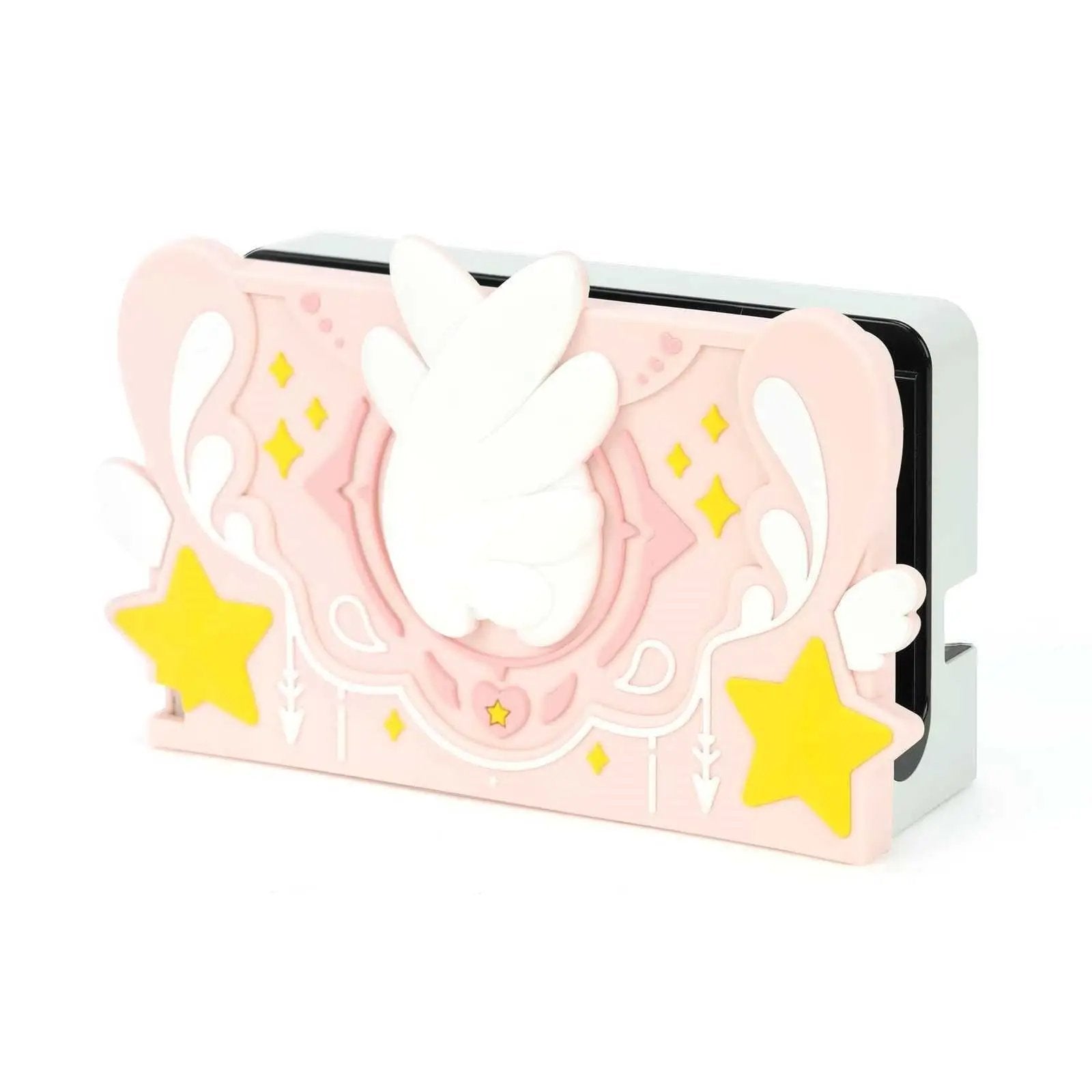 Pink Star Wings dock cover for nintendo switch