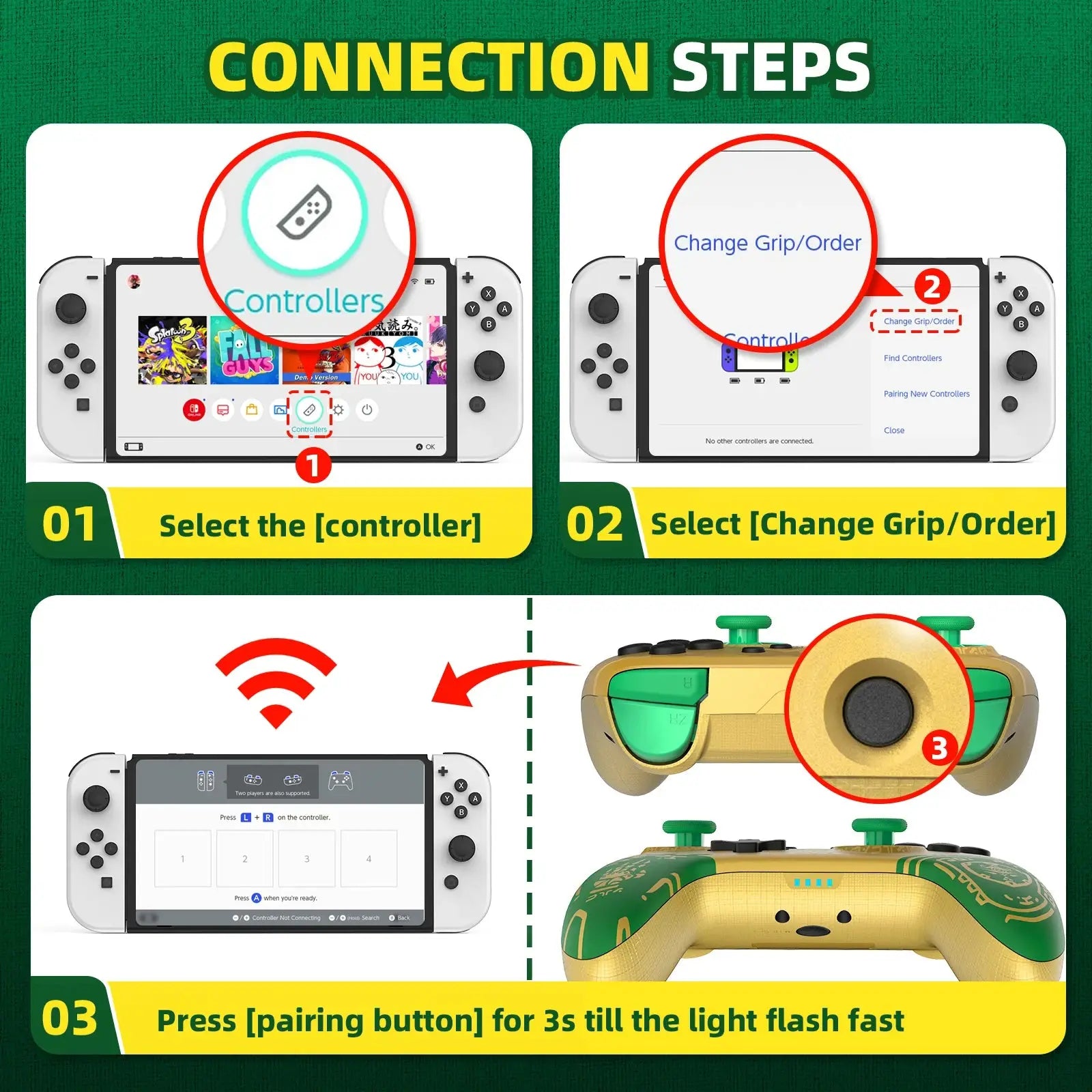 Legend of Zelda, Tears of the Kingdom Controller for NS, Lite, OLED