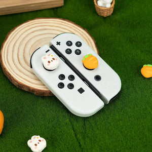 Easter Bunny Carrot Thumb Grip Caps for Nintendo Switch, OLED and Lite