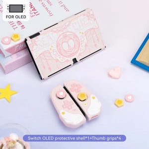Pink Star Wings case nintendo switch OLED