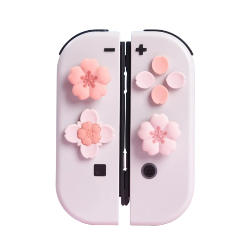 Cute Sakura Silicon Thumb Grip Caps for Nintendo Switch/OLED