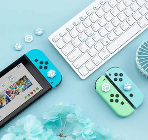 Pink Blue Cat Claw Thumb Grip Cap - Nintendo Switch / Switch Lite - SwitchOutfits