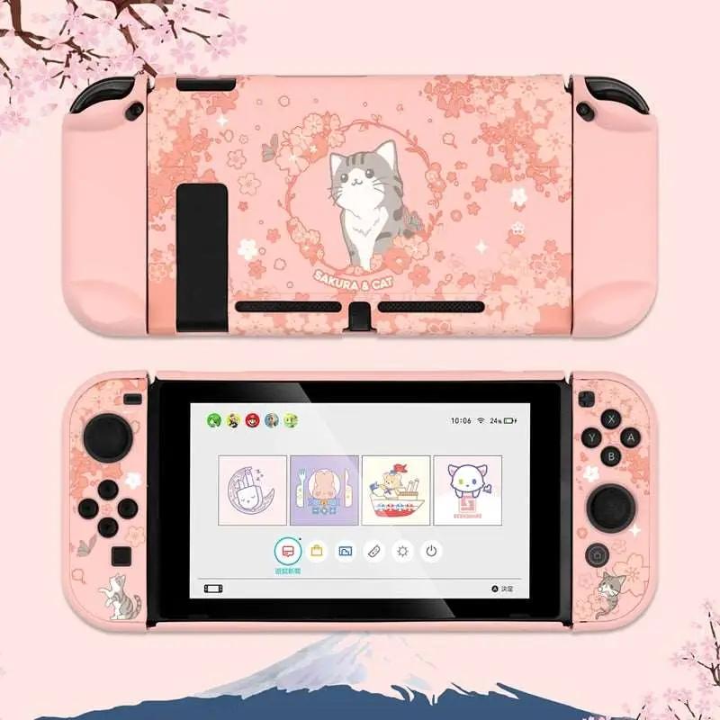 Sakura Cat Case - Nintendo Switch - SwitchOutfits