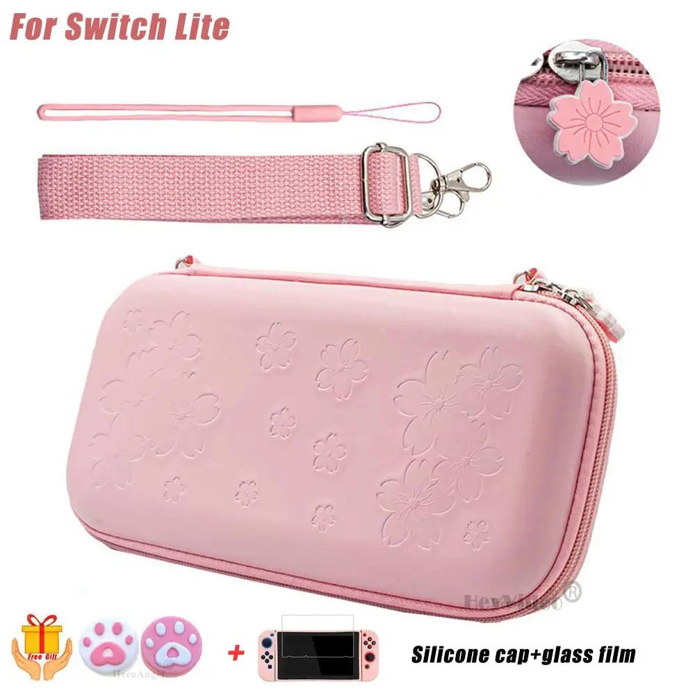 Pink Sakura Carrying Case for Nintendo Switch Lite