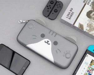 Grey Cat 3D Carrying Case - Nintendo Switch/Switch OLED - SwitchOutfits