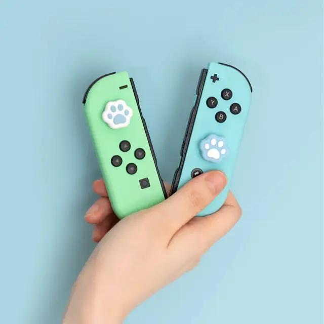 Pink Blue Cat Claw Thumb Grip Cap - Nintendo Switch / Switch Lite - SwitchOutfits