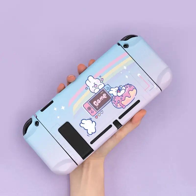Rainbow Bunnies Case + Screen Protector - Nintendo Switch - SwitchOutfits