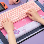 Pink Cat Keyboard and Mouse Pad + Wrist Rest - SwitchOutfits